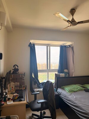 Living Room in 2 BHK Apartment at Bhartiya City Nikoo Homes II, Thanisandra Main Road – for Rent