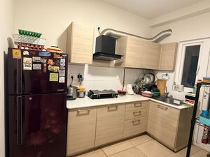 Kitchen in 3 BHK Apartment at Bhartiya City Nikoo Homes II, Thanisandra Main Road – for Rent