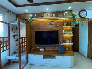 Living Room in 2 BHK Apartment at Bhartiya City Nikoo Homes 4, Thanisandra Main Road – for Rent