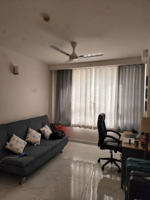Living Room in 2.5 BHK Apartment at Mantri Lithos, Thanisandra – for Rent