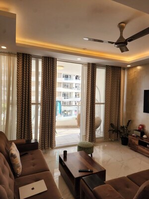 Living Room in 2.5 BHK Apartment at Mantri Lithos, Thanisandra – for Rent