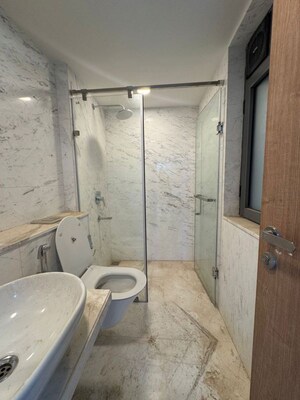 Bathroom in 3 BHK Apartment at Lodha New Cuffe Parade, Wadala – for Rent