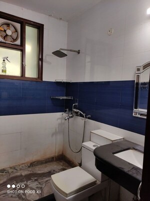 Bathroom in 3 BHK Builder Floor at Malibu Town – for Rent