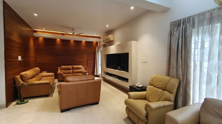 Living Room, creative-west-winds 4 Bedroom 3842 Sq.Ft. Villa In Bhanur Hyderabad 10406383