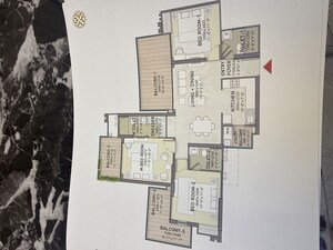 Floor Plan in 3 BHK Apartment at Northwind Sanctuary, Pi Greater Noida – for Sale