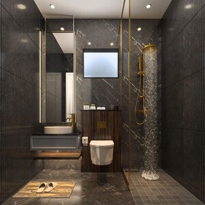 Bathroom in 3 BHK Apartment at Ambala Highway – for Sale