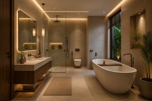 Attached Bathroom in 4 BHK Villa at Mannuthy – for Sale