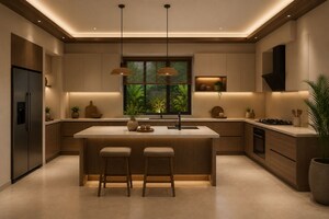Kitchen in 4 BHK Villa at Mannuthy – for Sale
