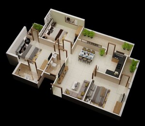 Floor Plan in 3 BHK Apartment at Awadhpuri – for Sale