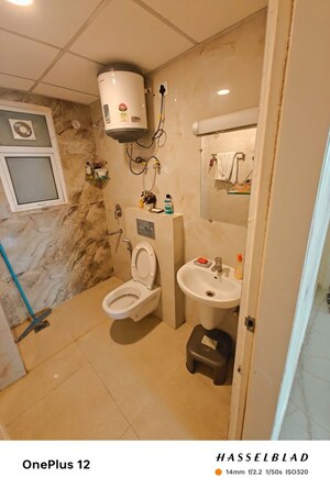 Bathroom in 3 BHK Apartment at Omaxe The Palace, Gomti Nagar – for Rent