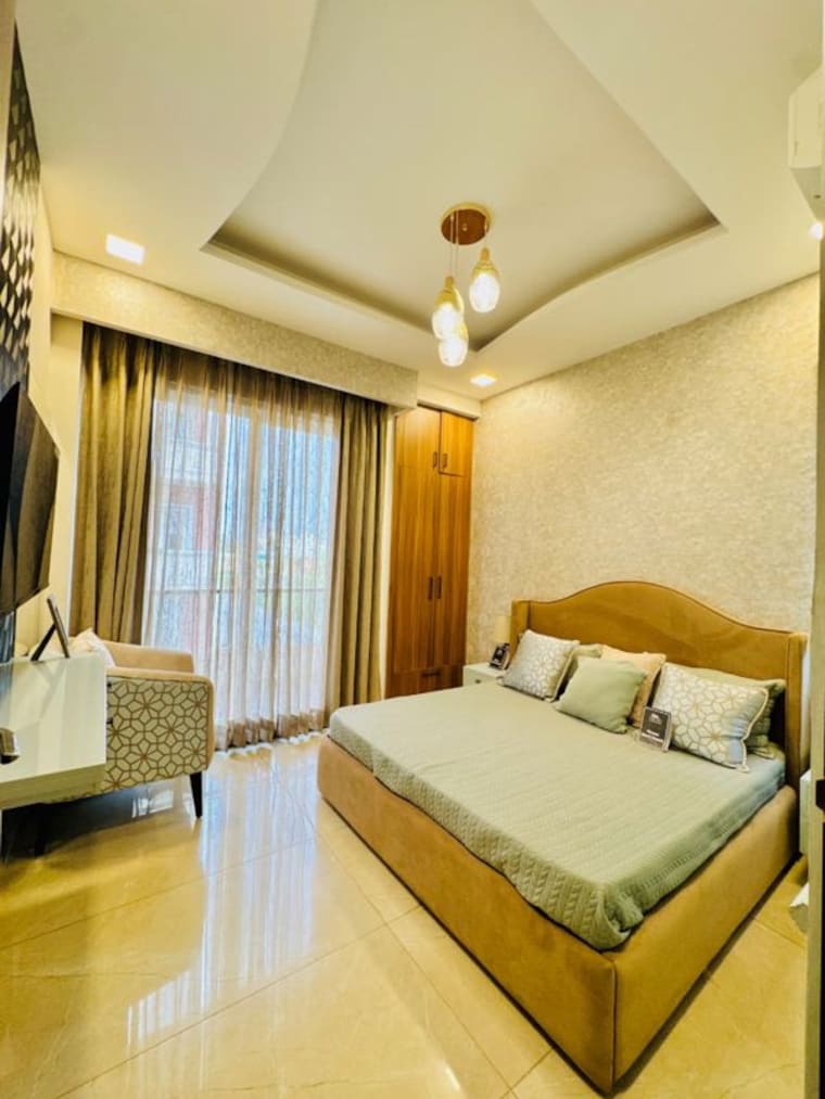 Bedroom, hlp-palmillas 3 Bedroom 1550 Sq.Ft. Apartment In Vip Road Zirakpur 10406802