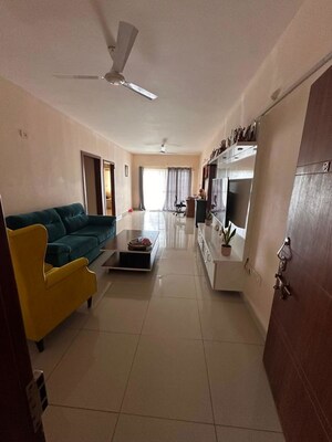 Living Room in 3.5 BHK Apartment at Prestige High Fields Gachibowli, Gachibowli – for Rent