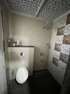 Bathroom in 3 BHK Apartment at Lunkad Orchids, Viman Nagar – for Rent