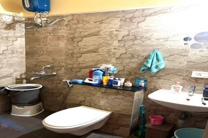 Bathroom in 1 RK Apartment at Nyati Elysia, Kharadi – for Rent