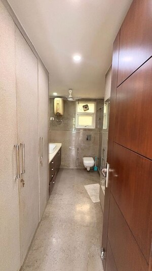 Bathroom in 4 BHK Builder Floor at New Friends Colony – for Rent