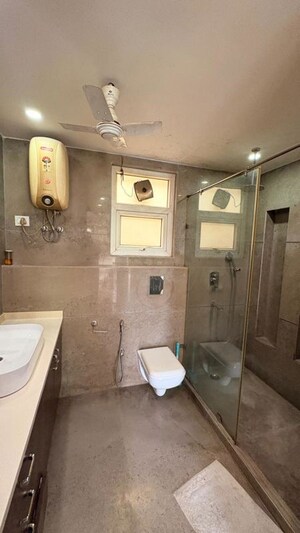 Bathroom in 4 BHK Builder Floor at New Friends Colony – for Rent