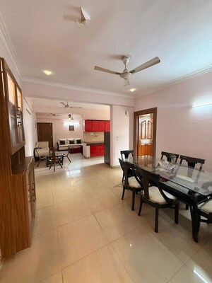 Dining Room in 4 BHK Apartment at Bulland Heights, Sain Vihar – for Sale