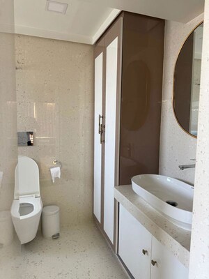 Bathroom in 2 BHK Apartment at Sea Lord, Cuffe Parade – for Rent