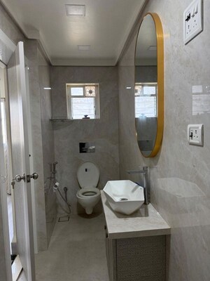 Bathroom in 2 BHK Apartment at Sea Lord, Cuffe Parade – for Rent