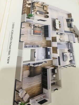 Floor Plan in 3 BHK Apartment at Seasons Pearl, Khadakpada – for Sale