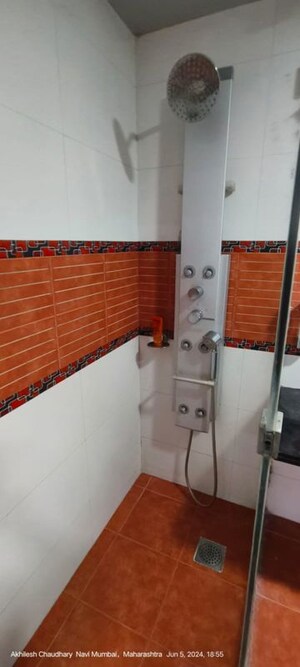 Bathroom in 2 BHK Apartment at Abhiruchi CHS, Vashi Sector 12 – for Rent