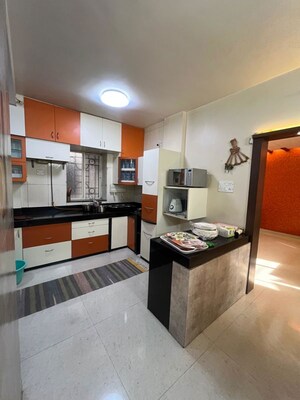 Kitchen in 3 BHK Apartment at Kunal Icon, Pimple Saudagar – for Rent