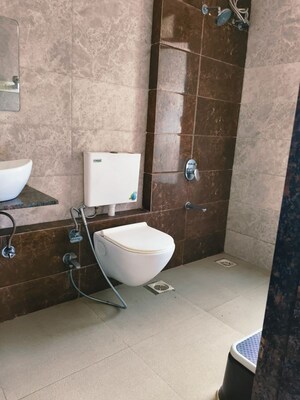 Bathroom in 2 BHK Apartment at Newa Bhakti Park, T.T.C. Industrial Area – for Rent