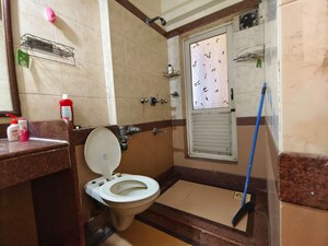 Bathroom in 2 BHK Apartment at Serenity Heights, Malad West – for Rent