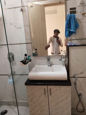 Bathroom in 2 BHK Builder Floor at Malviya Nagar – for Rent