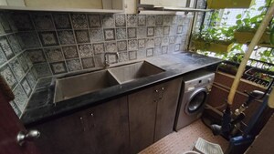 Kitchen in 3 BHK Apartment at Sonigara Kesar, Wakad – for Rent