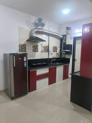 Kitchen in 2.5 BHK Apartment at Rama Capriccio Phase I, Wakad – for Rent