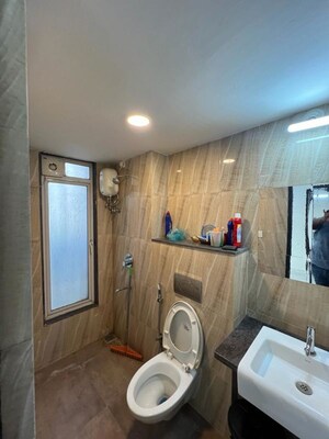 Bathroom in 2 BHK Apartment at Lodha Amara, Kolshet Road – for Rent