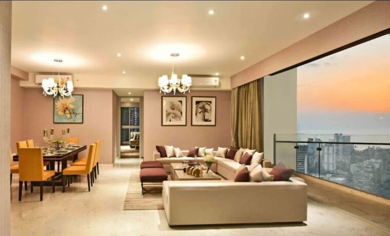 Living Room, runwal-the-reserve 4 Bedroom 2000 Sq.Ft. Apartment In Worli Mumbai 10409107
