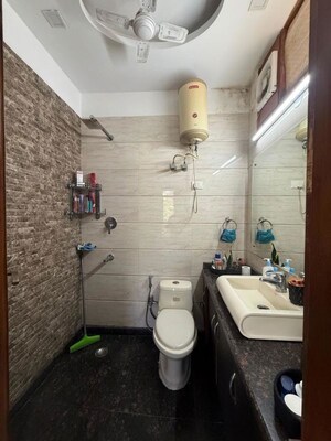 Bathroom in 3 BHK Builder Floor at Chittaranjan Park – for Rent