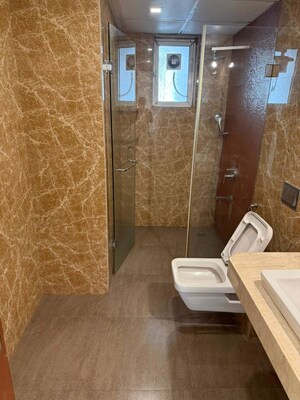 Bathroom in 4 BHK Apartment at Ajmera Aeon, Bhakti Park – for Rent