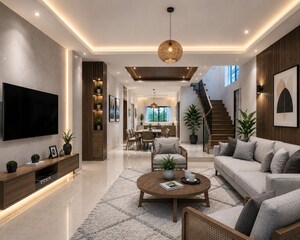 Living Room in 3 BHK Villa at Poothole – for Sale