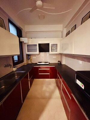 Kitchen in 2 BHK Builder Floor at Ansal Plaza Gurgaon, Palam Vihar – for Rent