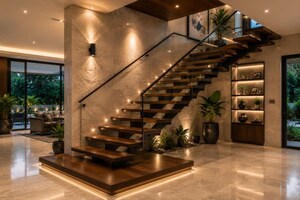 Staircase in 3 BHK Independent House at West Fort – for Sale