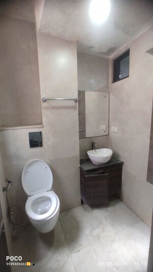 Bathroom in 2 BHK Builder Floor at Mehrauli – for Rent