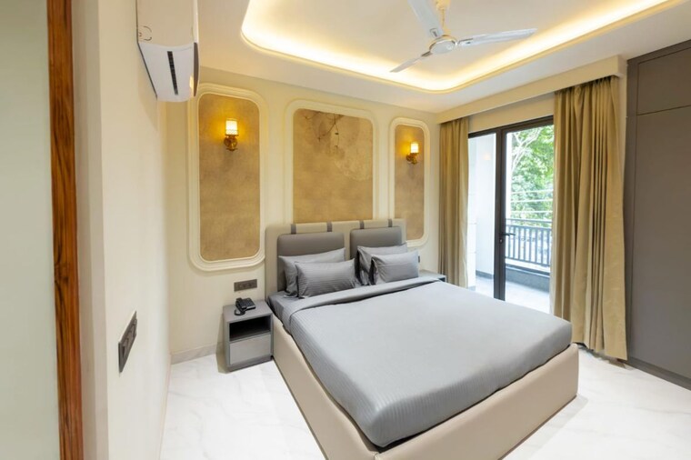 Bedroom, sushant lok i 1 Bedroom 890 Sq.Ft. Builder Floor In Sushant Lok I Gurgaon 10410627