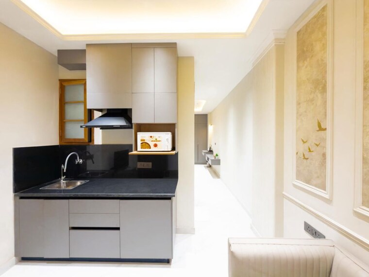 Kitchen, sushant lok i 1 Bedroom 890 Sq.Ft. Builder Floor In Sushant Lok I Gurgaon 10410627