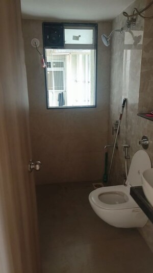 Bathroom in 2 BHK Apartment at Ashar Axis, Majiwada – for Rent