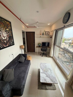 Living Room in 1 BHK Apartment at Versova – for Sale