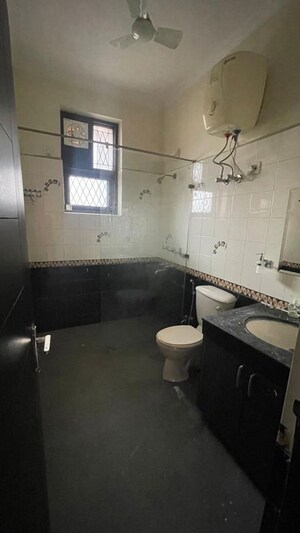 Bathroom in 3 BHK Builder Floor at Sushant Lok I – for Rent