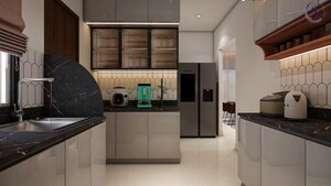 Kitchen in 3 BHK Apartment at Rajapushpa Imperia, Tellapur – for Rent