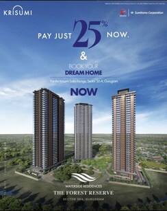 3.5 BHK + Servant Room Apartment For Sale in Krisumi Waterfall Residences
