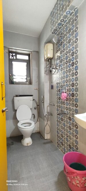 Bathroom in 2 BHK Apartment at DSS Mahavir Imperial, Bhandup East – for Rent