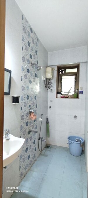 Bathroom in 2 BHK Apartment at DSS Mahavir Imperial, Bhandup East – for Rent