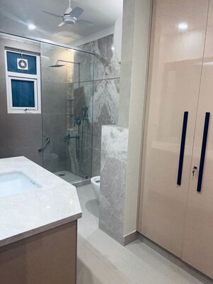 Bathroom in 4 BHK Builder Floor at Sarvapriya Vihar – for Rent