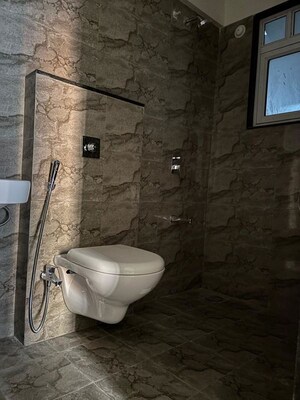 Bathroom in 3 BHK Apartment at VTP Beaumonde, Kharadi – for Rent